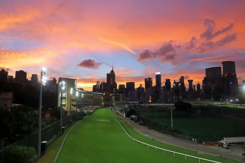 The sun sets over Happy Valley as the Hong Kong season comes to a close.