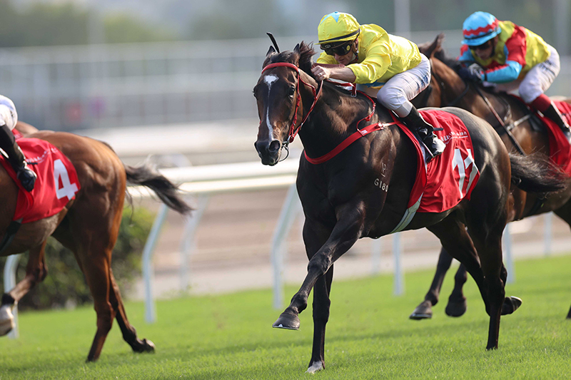 由文家良訓練的「金鑽貴人」在潘頓胯下勝出在沙田馬場舉行二級賽中銀香港私人銀行馬會短途錦標（1200米）。