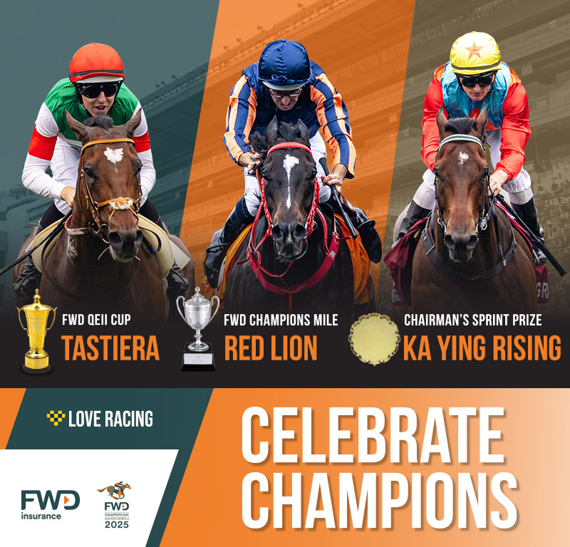 香港　CHAMPIONS DAY レーシングプログラム　英語&中国語セット Home - FWD Champions Day 2025 - The Hong Kong Jockey Club