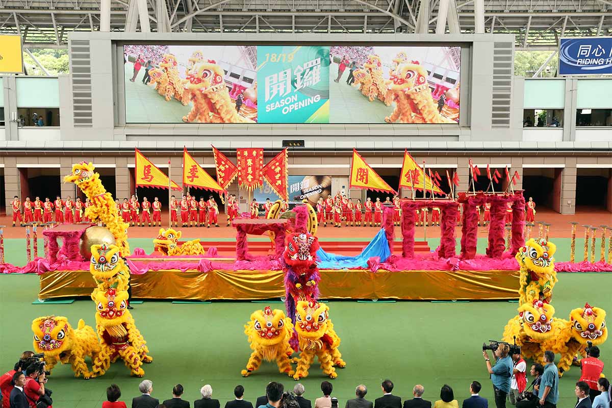 繽紛多彩的醒獅匯演為開鑼儀式添上熱鬧氣氛。