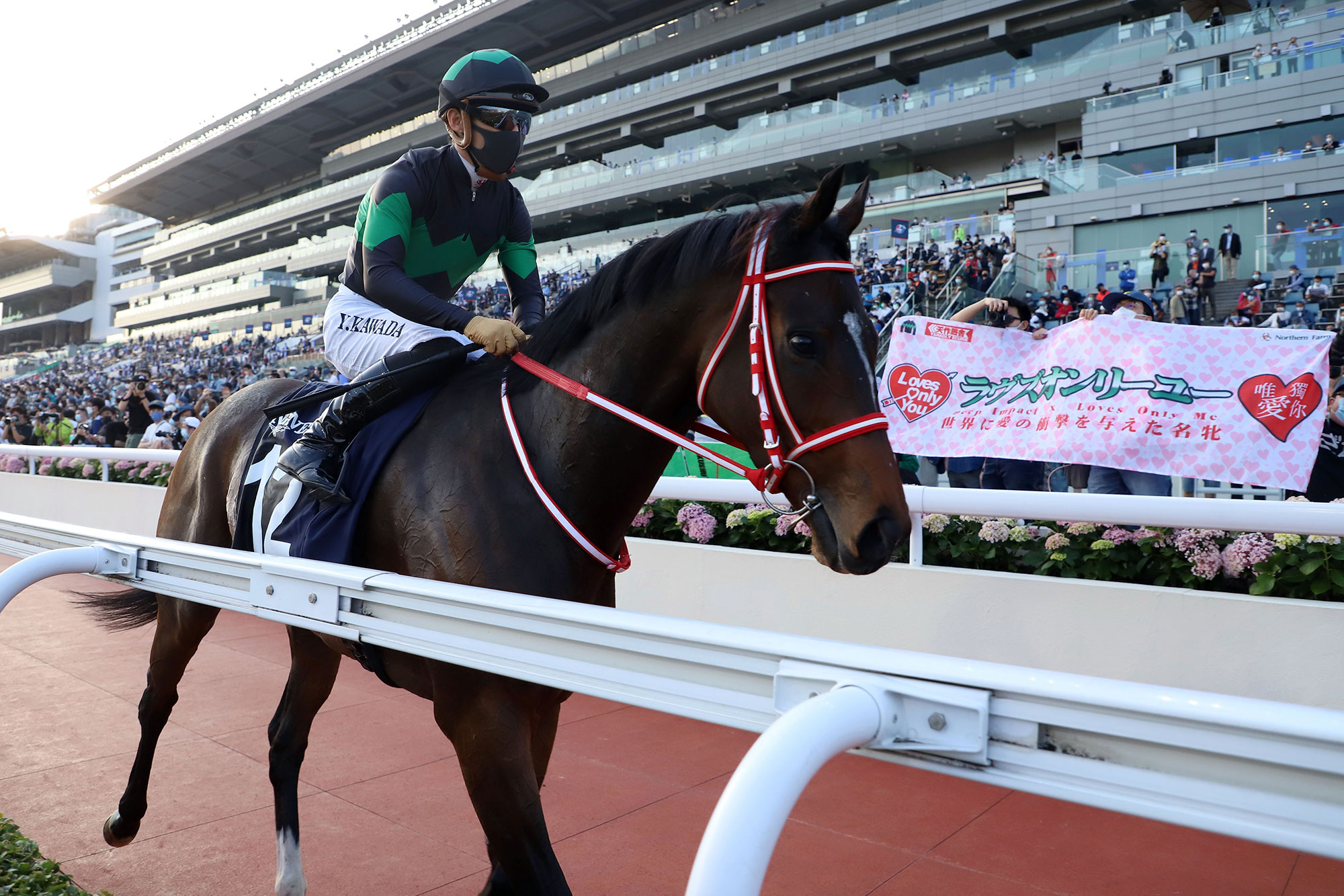 騎師川田將雅勝出浪琴表香港盃。
