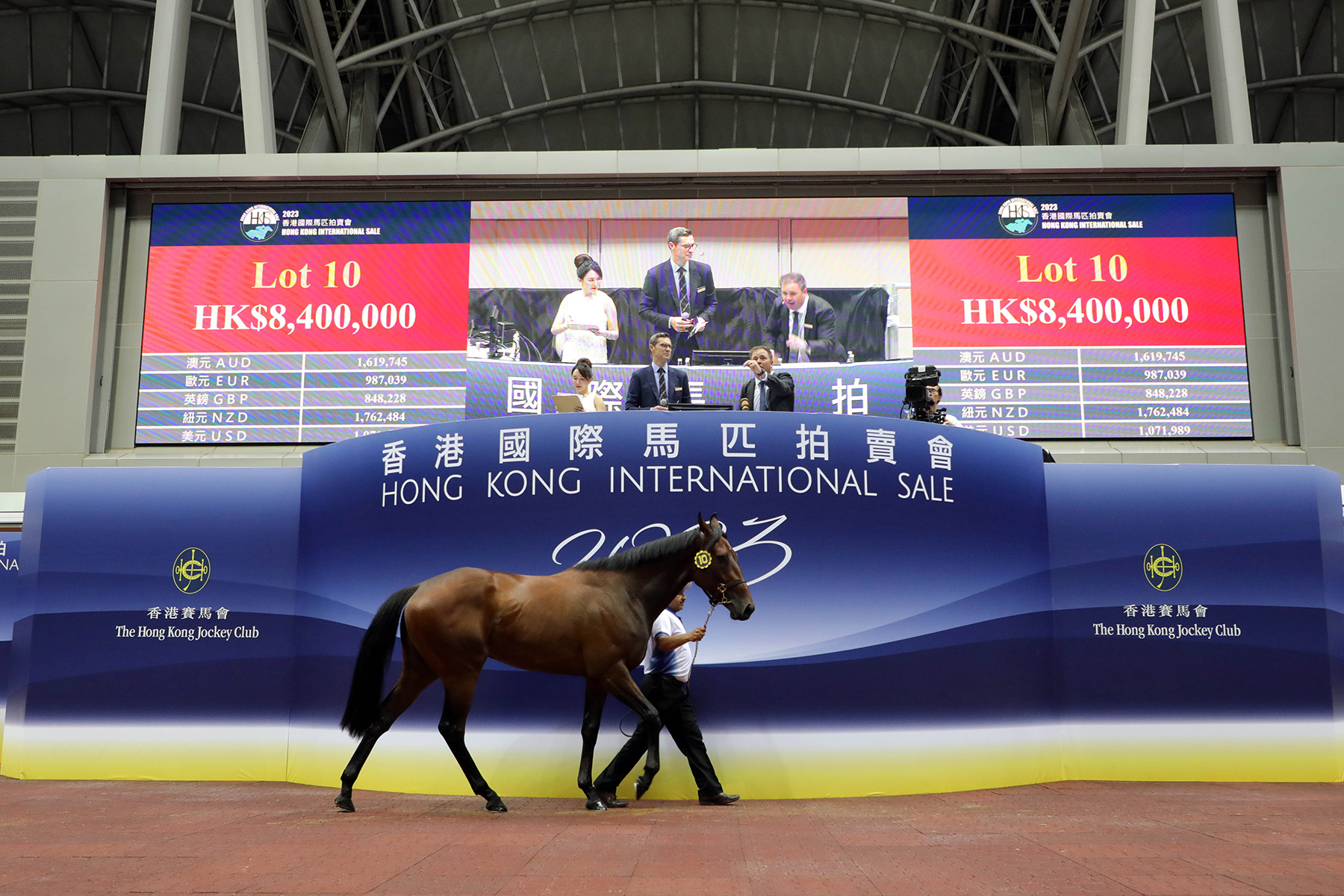 編號10拍賣馬以八百四十萬港元售出。