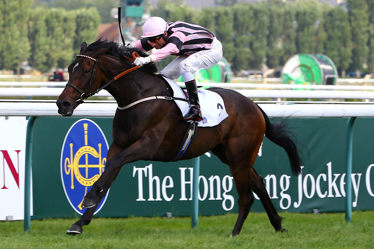 The Chris Wall-trained First Sitting, with Gerald Mosse on board, takes the G3 Prix Gontaut-Biron Hong Kong Jockey Club at Deauville Racecourse on Tuesday.