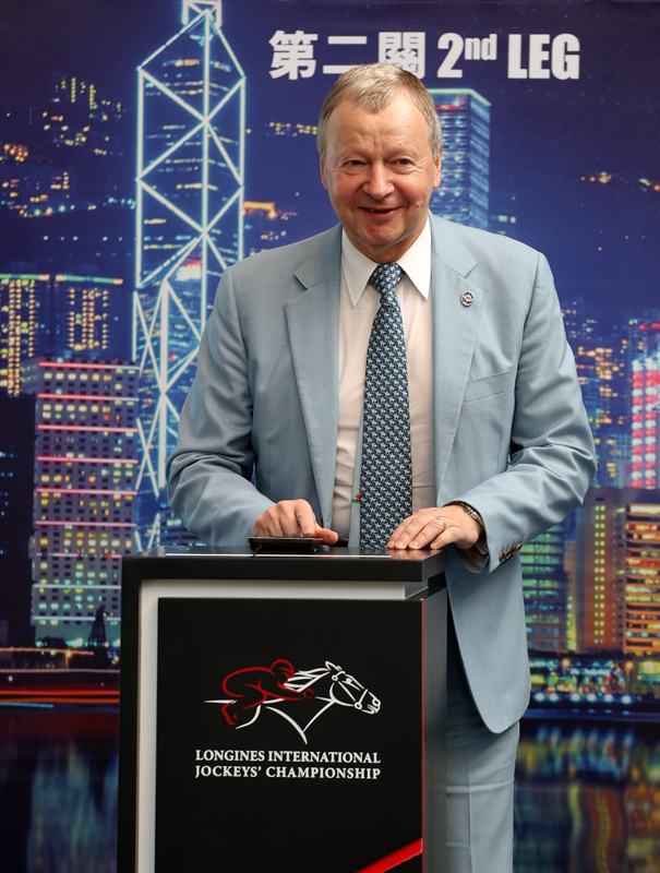 Club’s Chief Executive Officer, Winfried Engelbrecht-Bresges starts the allocation of jockeys for the first and second legs.