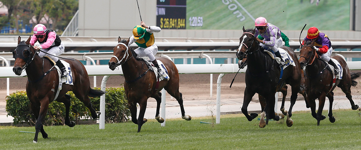 Ridden by Zac Purton, the Paul O’Sullivan-trained Win Beauty Win takes the Griffin Trophy (1400m) at Sha Tin Racecourse.