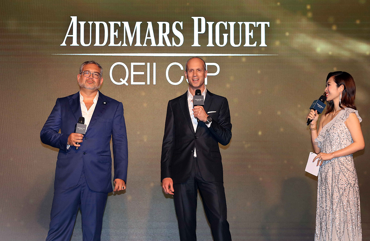 Mr. Oliviero Bottinelli, Member of the Board of Directors of Audemars Piguet (left) and Mr. David von Gunten, Chief Executive Officer Greater China of Audemars Piguet express their anticipation for the big race on Sunday.