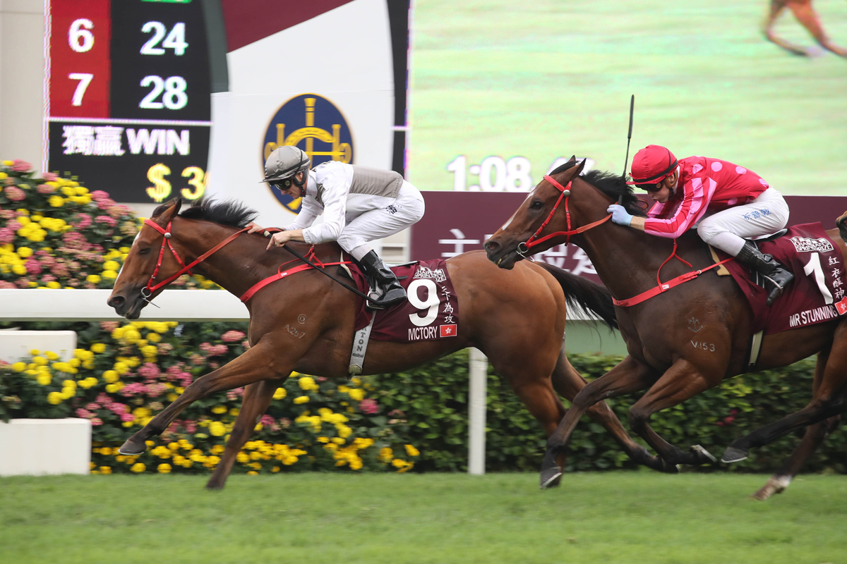 Ivictory scores a breakthrough stakes win in the G1 Chairman’s Sprint Prize.
