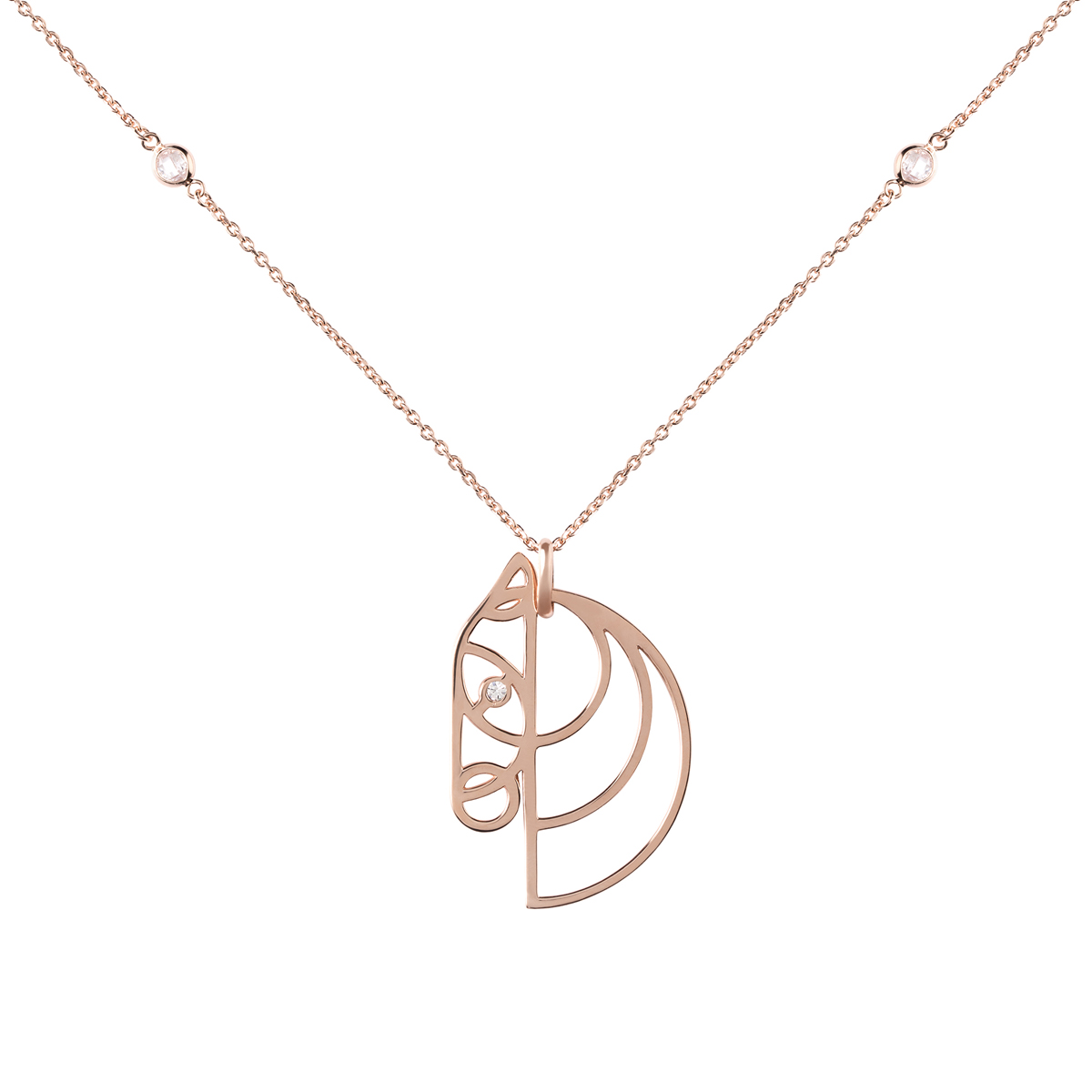 Silver Necklace (Rose Gold Plated)