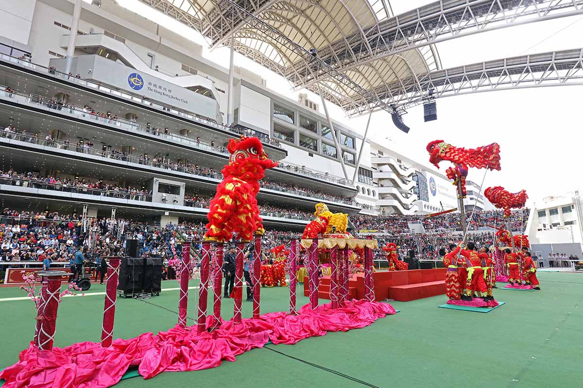 A spectacular lion dance summons good fortune for the New Year.