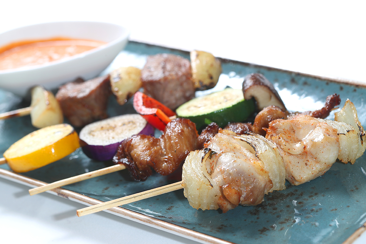 Assorted Grilled Skewers (Chicken, Pork, Lamb, Mixed Vegetables)