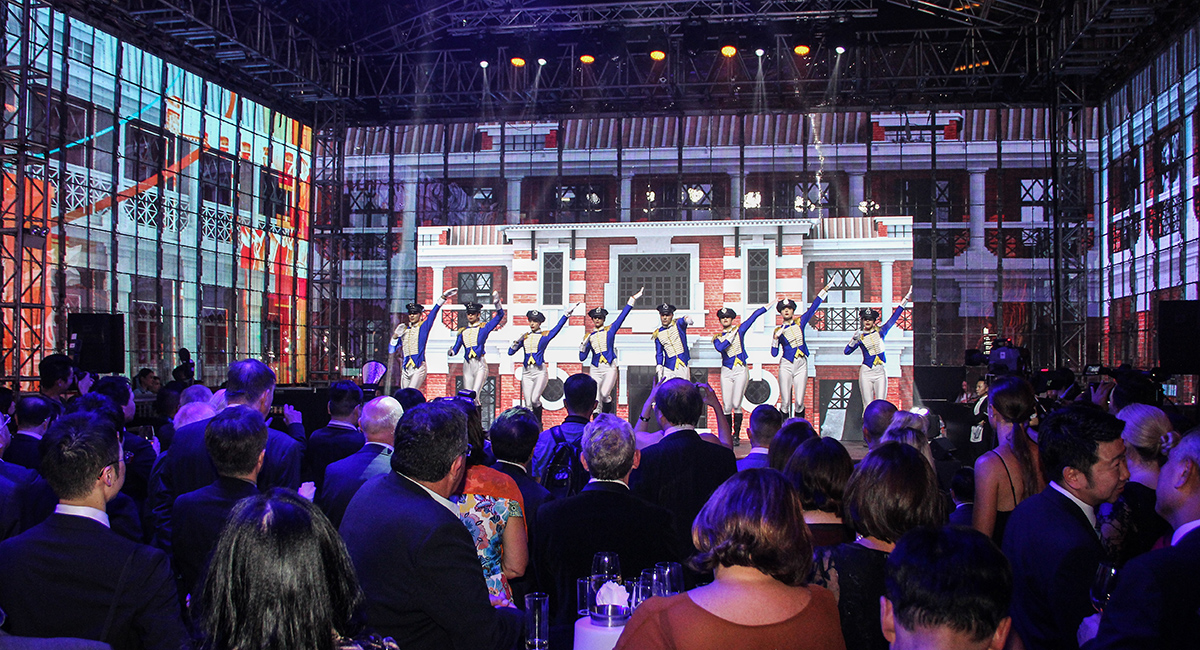 The opening ceremony for the FWD Champions Day Gala Party features a fabulous marching band performance.
