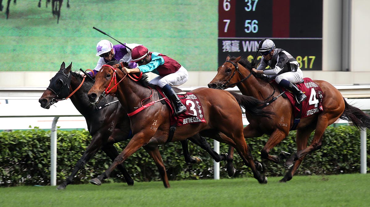 Beat The Clock edges past Rattan to take the Chairman’s Sprint Prize today.