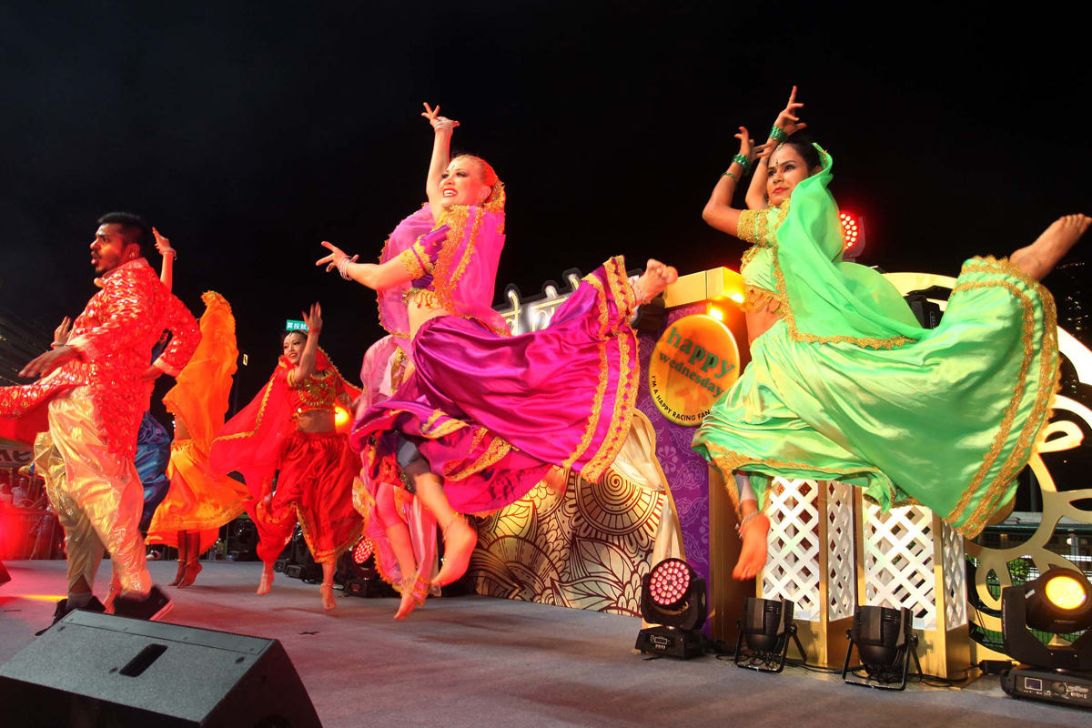 Bollywood dancers will perform on stage to get racing fans into the party mood.