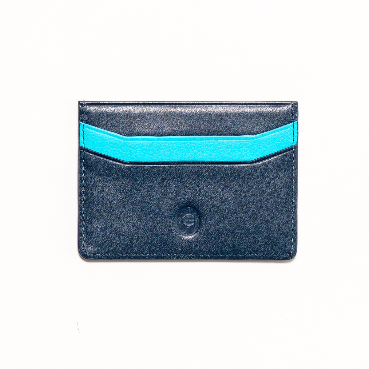 Two-toned leather card holder as complimentary door gifts