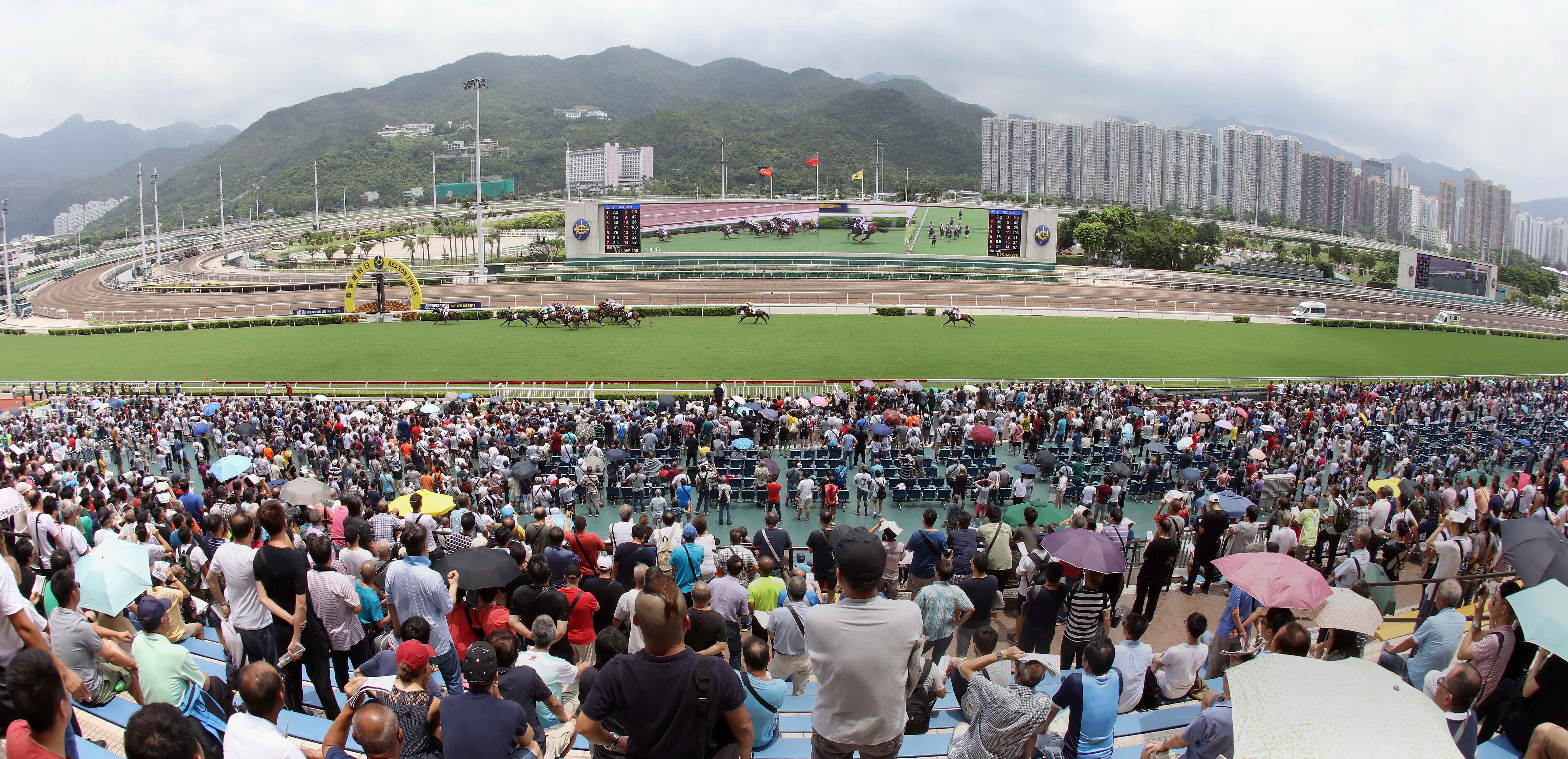 Racing fans enjoy a day of exciting races and activities at the Season Finale meeting at Sha Tin Racecourse today.
