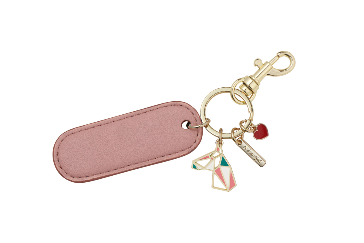 Dual Colour Keychain with Charms