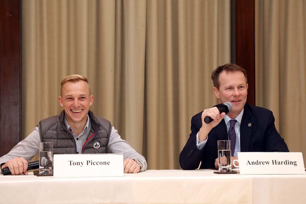 Tony Piccone and Mr. Andrew Harding during the press conference.