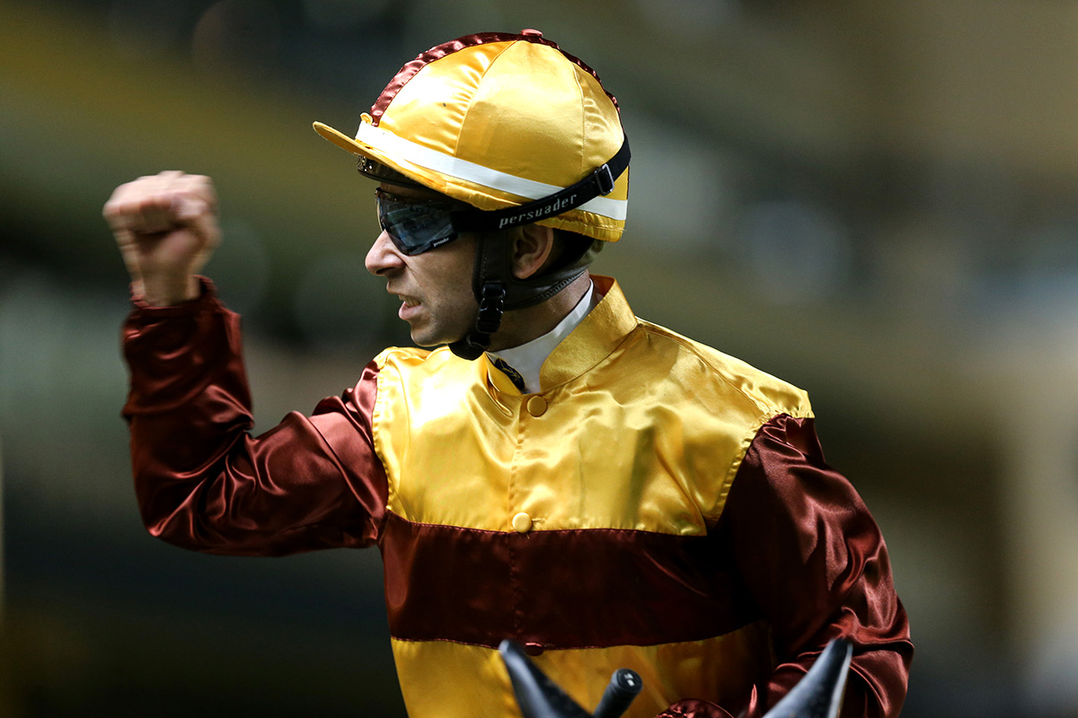 Joao Moreira is delighted with the win of Simply Fluke