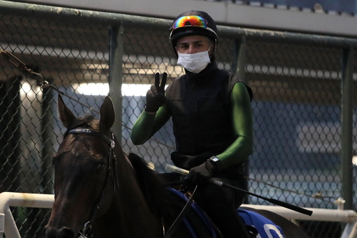 Ruan Maia at this morning’s (Thursday, 25 February) trackwork session.