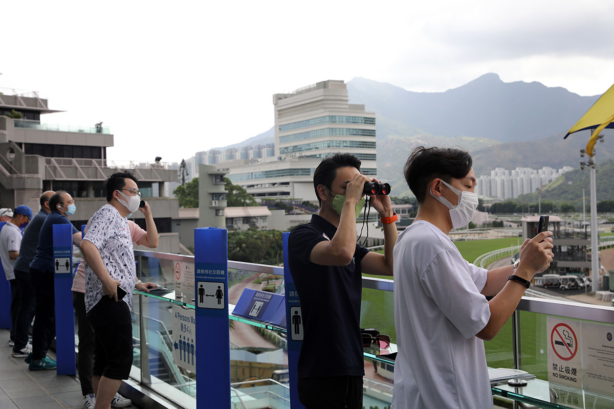 Horse owners, trainers and guests were on hand to watch the 2021 Hong Kong International Sale Breeze-up at Sha Tin Racecourse today.