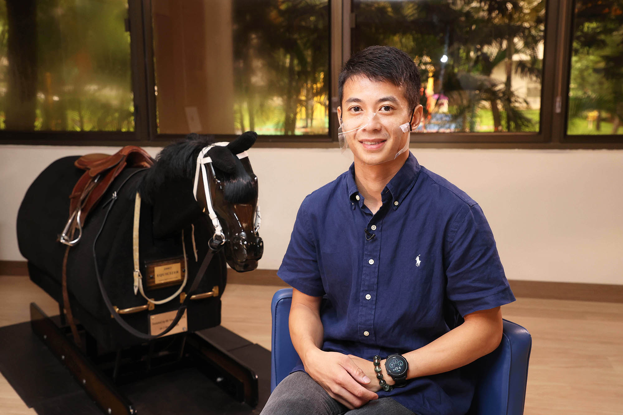 Jockey Derek Leung is one of the jockeys admitted by The Education University of Hong Kong to study for a Bachelor of Health Education (Honours).