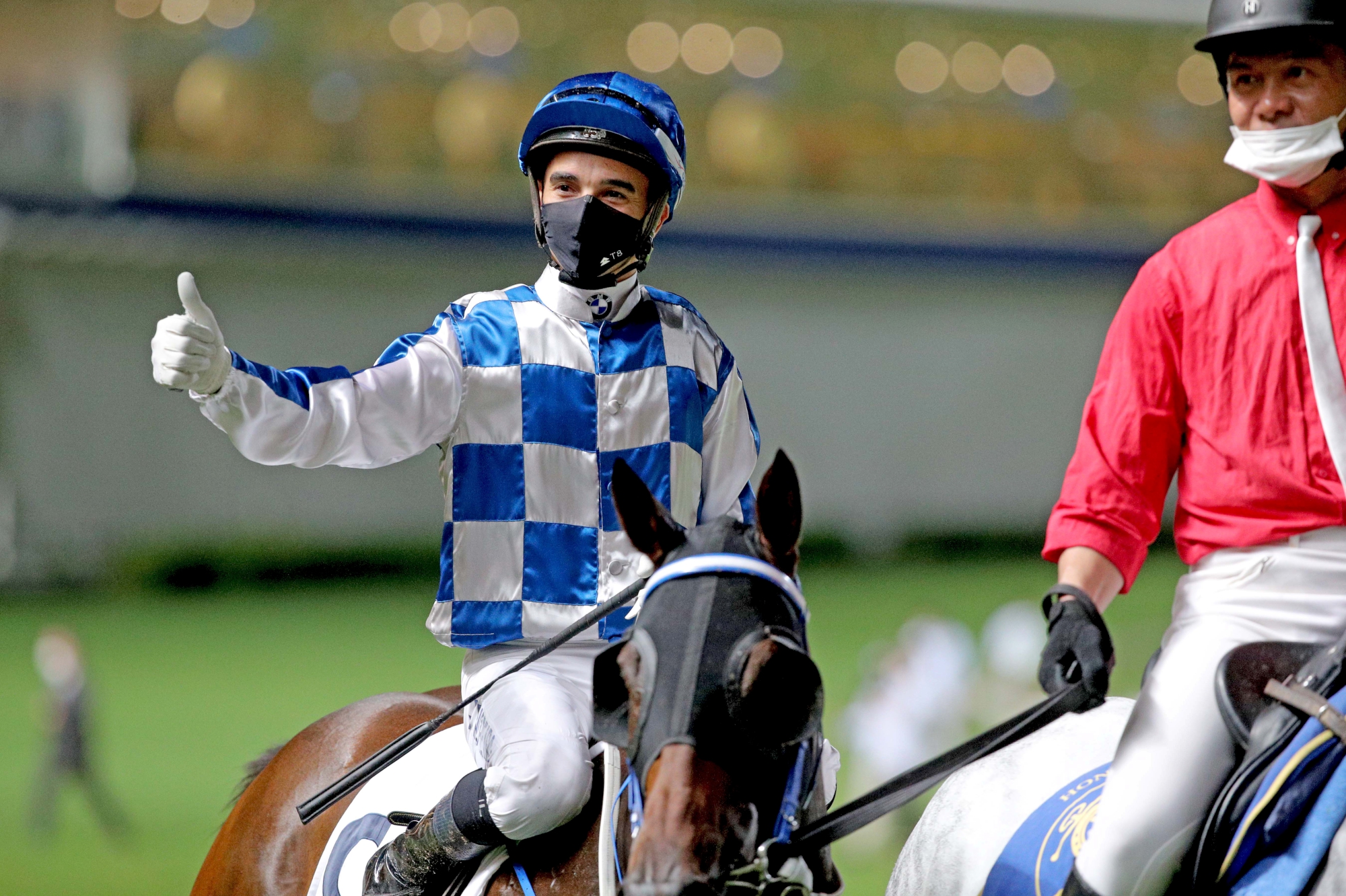 Joao Moreira is on the charge.