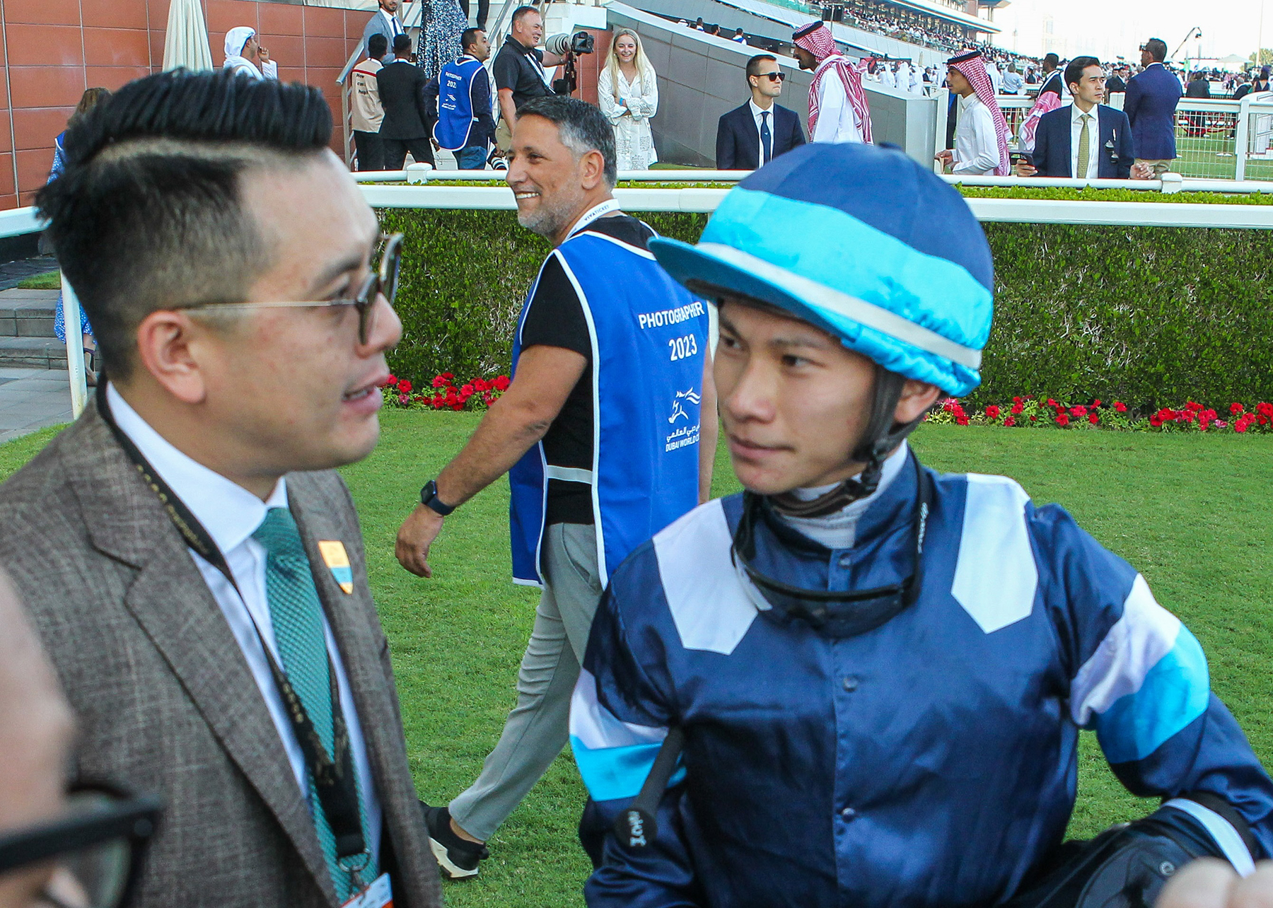 Pierre Ng and Jerry Chau post-race.